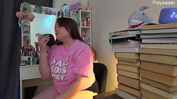 Russian actress shoots solo backstage video