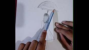 Pencil Sketching Charming Girl With Umbrella Drawing Step By Step Art Creativity For You Enjoy It thumbnail