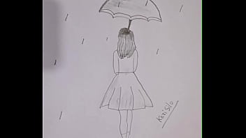 Pencil Sketching Charming Girl With Umbrella Drawing Step By Step Art Creativity For You Enjoy It thumbnail