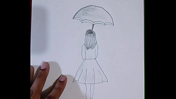 Pencil Sketching Charming Girl With Umbrella Drawing Step By Step Art Creativity For You Enjoy It thumbnail