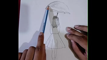 Pencil Sketching Charming Girl With Umbrella Drawing Step By Step Art Creativity For You Enjoy It thumbnail