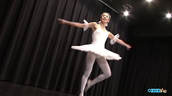 The skilled asian dancer performs for her audience exuding delight