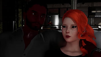 Nerdy redhead in interracial action