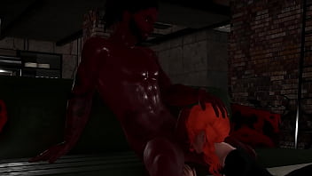 Nerdy redhead in interracial action