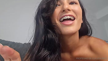 Leopard outfit fingering pussy until cum on the couch claudia bavel