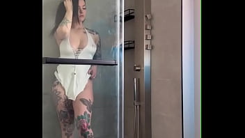 Behind the scenes shower set