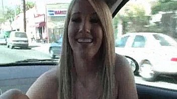 Blonde strips inside the car