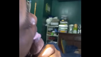 Darkchocolatebarbie makes big dick bust in under 8 minutes
