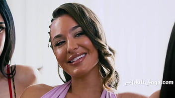 Three lesbians convert a straight woman at a mixer