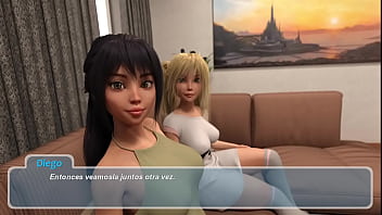 4 Hombre De La Casa Ve La Tv Con Su Familia Juntos Videojuego Porno Happy Summer Traducido thumbnail