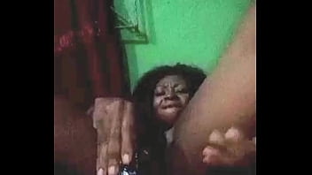 Horny teen destroying her pussy in the dark