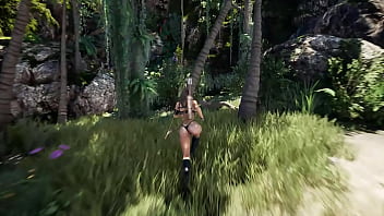 The statue awakened and began to fuck lara in all her holes the ritual of sperm hentai game 3d