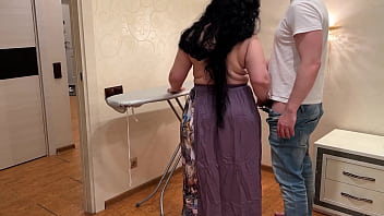 A housewife with a big ass took a cock in her mouth and got anal sex for it