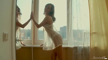 Slim teen junia a is tending 2 her shaved garden till gets off