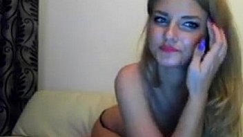 Busty blonde beauty on a cam show