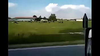 Busty girl get drilled by monster cock in a cow farm