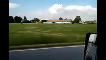 Busty girl get drilled by monster cock in a cow farm