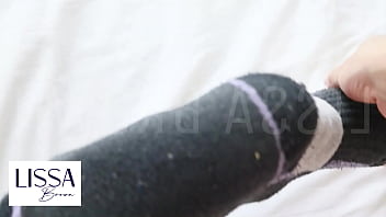 Daddy fills my feet with his milk