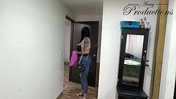 A delicious blowjob from a hot milf before going to train