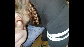 Malisa giving josh's huge cock some attention