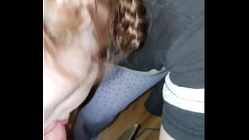 Malisa giving josh's huge cock some attention