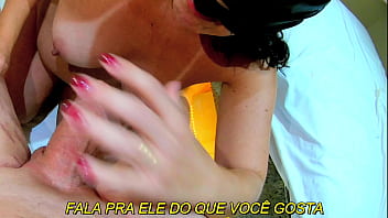 Uhd my friend lubed my wife's face with sperm