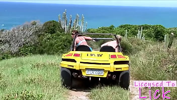 Licensed to lick tarra white eating her pussy at beach