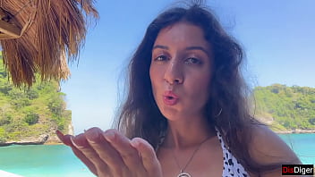 Hottie sucks my dick on a public beach and walks along the shore with cum on her face cumwalk Hottie sucks my dick on a public beach and walks along the shore with cum on her face cumwalk