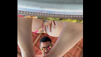 Squirt da gaucha rabuda fudendo com maloqueiro na sacada beira mar