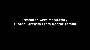 Freshman gets mandatory hitachi orgasm from doctor tampa kendra heart