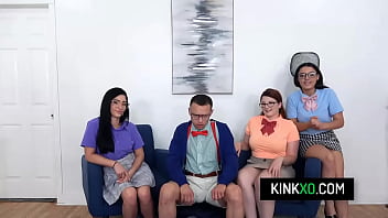 Three virgin teens ready for foursome