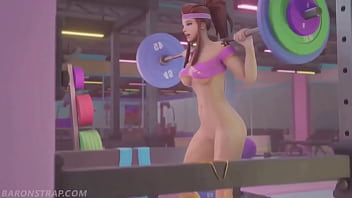 La cachonda brigitte ayuda a entrenar a sombra en el gym con una condición baronstrap subs latino