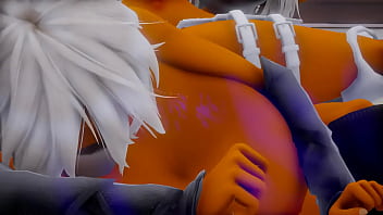 Two elf ninja fight mmd