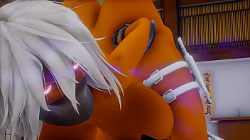 Two elf ninja fight mmd