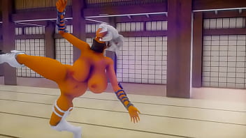 Two elf ninja fight mmd