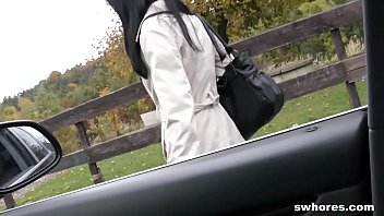 Amazing brunette slut fucks for little money