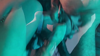 This dirty old man fucking my small feet and my tight pussy