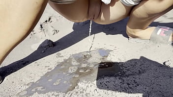 Compilation of public pissing in nature while traveling by car pov