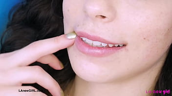 Timeless dark haired elegance naked close up