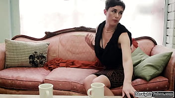 Lesbian olive glass convinced her straight ebony friend alexis tae to try out women she slowly inserts her finger inside her pussy while they kiss