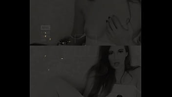 Masturbation and orgasm in white stockings