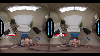 Cute busty girlfriend shows you yoga stretches