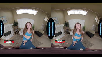 Cute busty girlfriend shows you yoga stretches