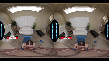 Cute busty girlfriend shows you yoga stretches