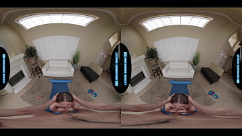 Cute busty girlfriend shows you yoga stretches