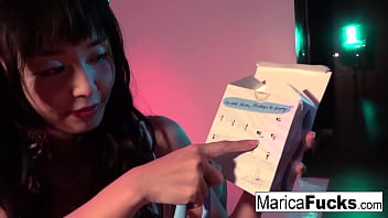 Asian babe plays with herself