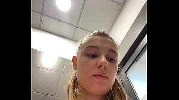 Masturbate virgin blond in the gym