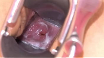 Gyno toys in her deep vagina pussy