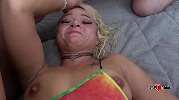 Outdoor public creampie gangbang with 2 blondes