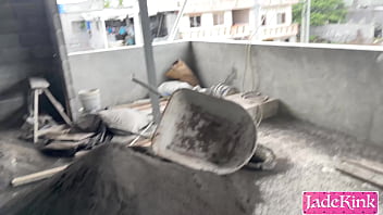 Exhibitionist couple getting kinky and fucking outdoor